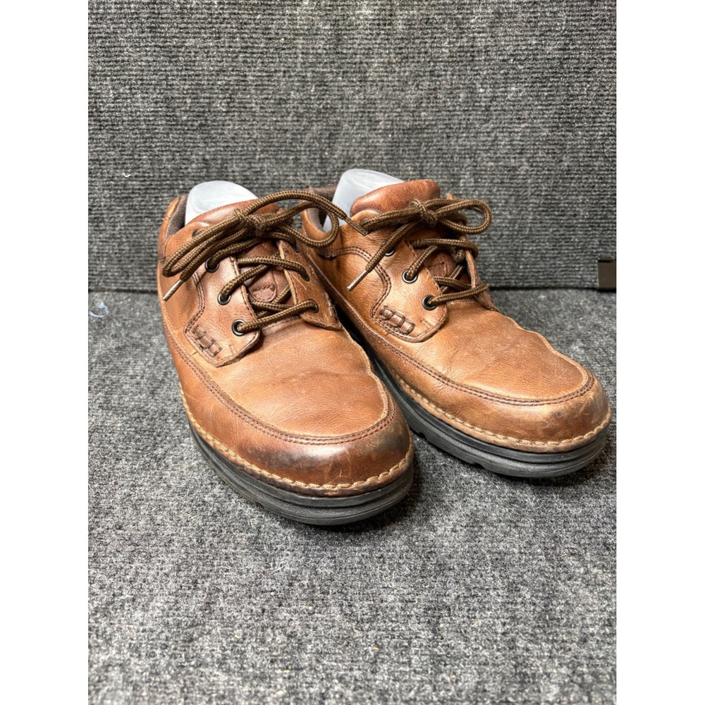 Nunn Bush Mens Brown Leather Comfort Gel Moc Toe Oxford Shoes 83890-64 10.5M